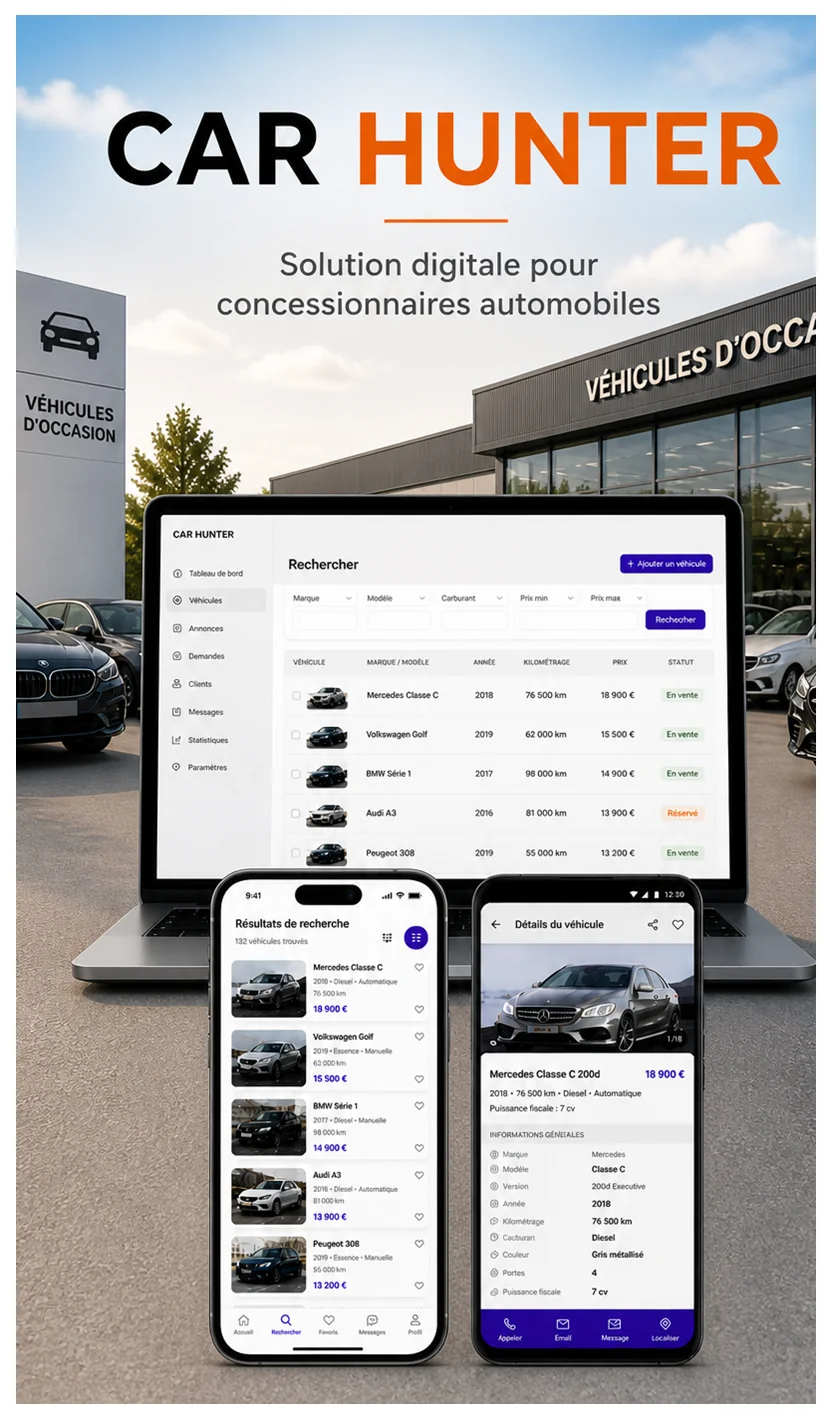 CAR HUNTER - Développement Web et Mobile
