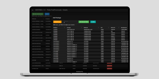 Sentinel developpement web