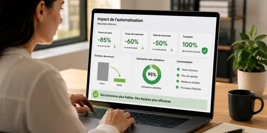 Analyse des résultats d’une automatisation de processus métier et de la traçabilité des opérations