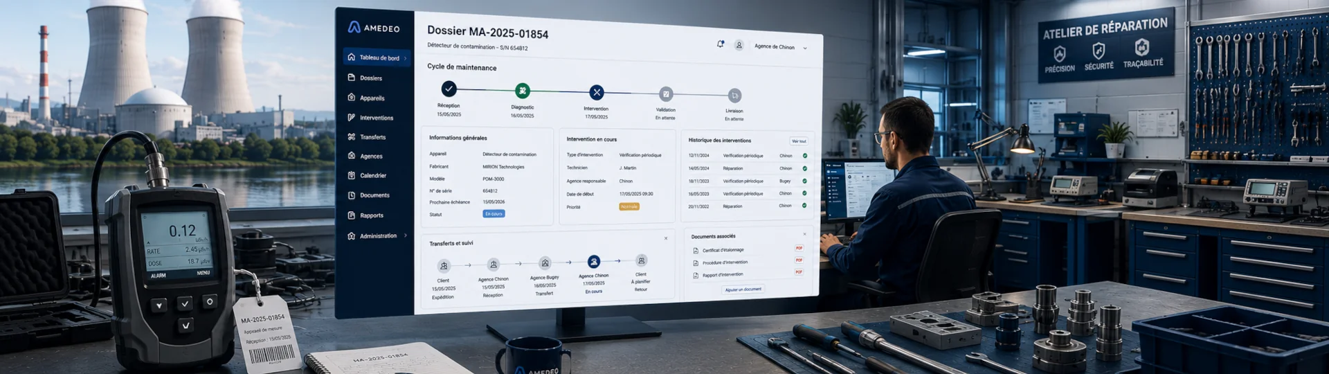 Gestion du cycle de maintenance des appareils de mesure